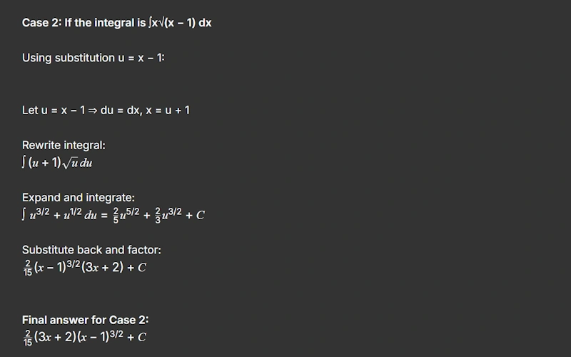 Beautifully rendered mathematical equation